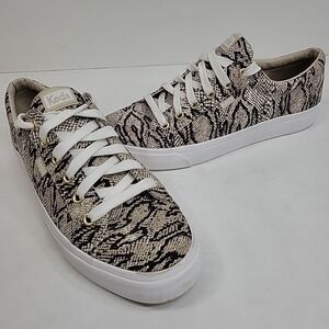 Keds Jump Kick Sneakers Womens Size 10 Python Snake Print Canvas Lace Up
